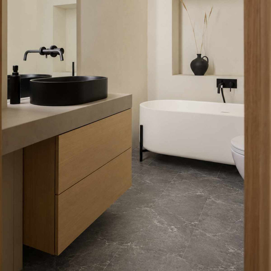 Durova Dark Grey Stone waterproof SPC flooring
